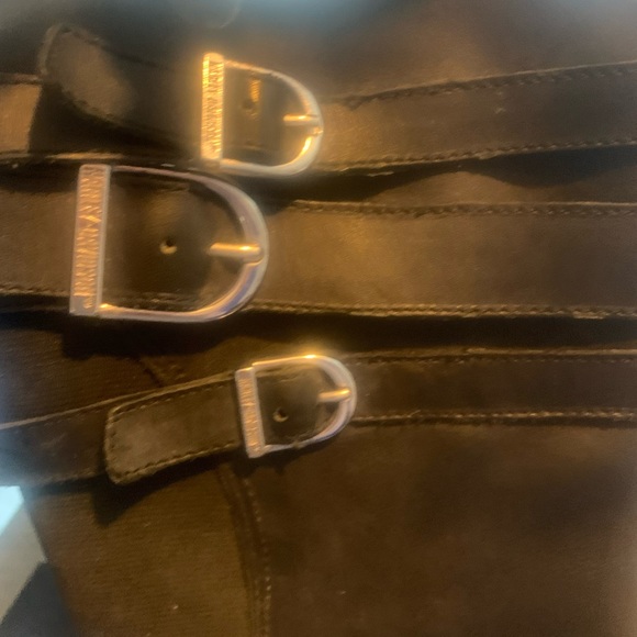 Ladies black leather zip up riding boots - Picture 2 of 7